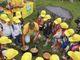Scuola, 500 bambini colorano di giallo il Castello di Vigevano per la festa finale del progetto scolastico di Coldiretti Pavia
