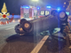 Una delle due auto dopo l'incidente