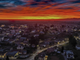 Il tramonto di fuoco visto dal cielo di Jerago (foto Alessandro Umberto Galbiati)