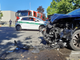 Le immagini delle auto dopo l'incidente (foto Stefano Tosi)