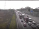 Le code provocate dall'incidente viste dalla webcam di Autostrade per l'Italia
