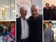 Dall'alto in senso orario Alberto Cerruti, classe 1954, milanese, al museo Fifa di Zurigo con la Coppa del Mondo, con l'indimenticabile Gigi Riva e poi con Tardelli, Marini, Gentile e Collovati, poi ancora con Gentile di cui ha scritto il libro e, qui sopra a sinistra, a casa di Candida, la nipote di Rombo di Tuono