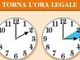 Torna l'ora legale: alle 2 di domenica 26 marzo orologi avanti di sessanta minuti