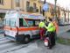 Abbiategrasso, elisoccorso e ambulanza in piazza Cavour