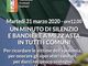 Cassolnovo aderisce all’iniziativa di ANCI. Domani (martedì) alle ore 12 un minuto di silenzio