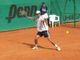 Nole Djokovic in azione sulla terra rossa del Tennis Club Sanremo