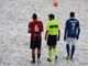 Calcio serie D: Il derby fra OltrepoVoghera e Pavia è vinto.....dalla neve