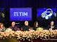 Il logo della Tim alla presentazione del 69° Festival di Sanremo