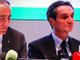 L'assessore Gallera e il governatore Fontana durante la conferenza stampa di questo pomeriggio