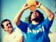 Salvatore Carmando con Maradona nella foto postata dal sindaco di Bodio Eleonora Paolelli