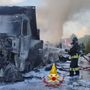 Corteolona: rogo divora autoarticolato, intervengono i Vigili del fuoco