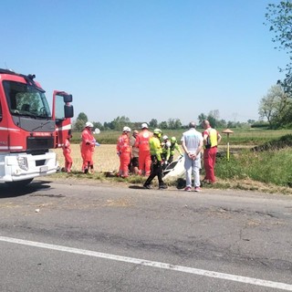 Dorno: scontro tra auto sulla circonvallazione, grave una 63enne