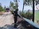 Pieve Albignola: incendio di sterpaglie sul cavalcavia dell'autostrada