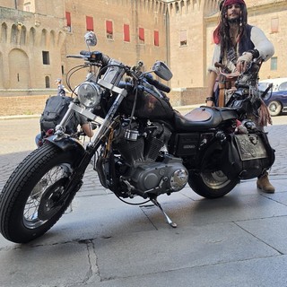 Sabato 20 giugno presentazione a Vigevano della Harley Davidson pirata di Johnny Depp