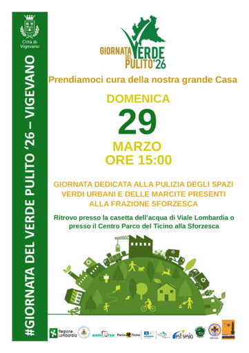 Vigevano, domenica 29 marzo torna la "Giornata del Verde Pulito"