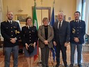 Il prefetto Francesca De Carlini riceve in visita di presentazione tre nuovi dirigenti della polizia di stato in forza alla questura di Pavia Il prefetto Francesca De Carlini riceve in visita di presentazione tre nuovi dirigenti della polizia di stato in forza alla questura di Pavia
