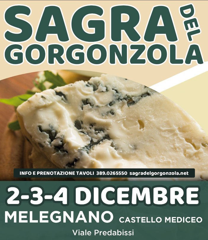 Sagra del Gorgonzola: con protagonista il formaggio erborinato per eccellenza, la città di Melegnano si prepara a fare festa