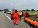 Lomello: esce di strada con l'auto sulla statale 756, grave una 38enne