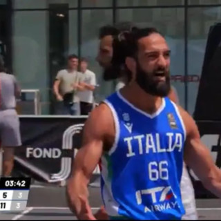 Basket, un grande Peroni (9 punti) trascina l'Italia in semifinale nelle qualificazioni del Fiba Europe Cup 3x3