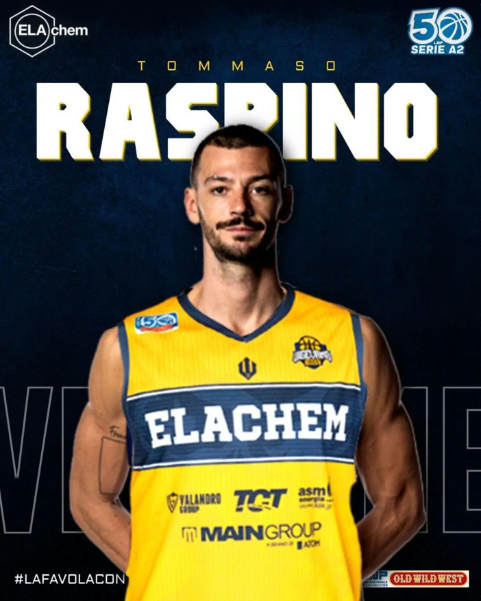 Basket serie A2, Tommaso Raspino è un nuovo giocatore di Vigevano 1955