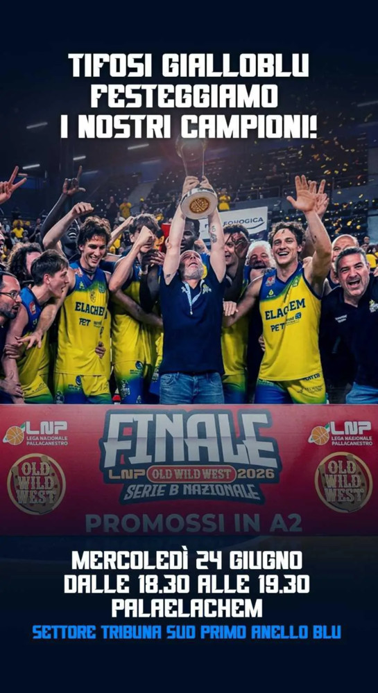 Basket, tutti al palaELAchem a festeggiare i ragazzi mercoledì 24 giugno alle ore 18.30 Basket, tutti al palaELAchem a festeggiare i ragazzi mercoledì 24 giugno alle ore 18.30