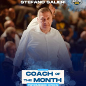 Basket serie B, Stefano Salieri votato da LNP come "coach del mese di dicembre"