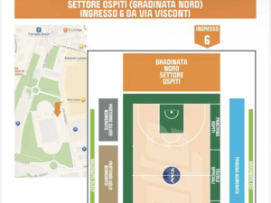 Basket serie B: trasferta di Treviglio, i tifosi gialloblu ospitati nella gradinata nord ospiti (ingresso 6)