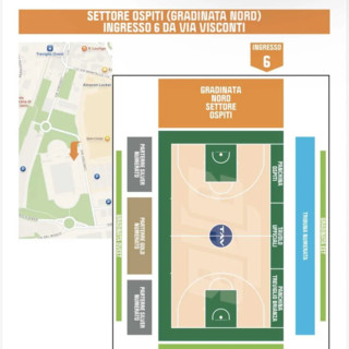 Basket serie B: trasferta di Treviglio, i tifosi gialloblu ospitati nella gradinata nord ospiti (ingresso 6)