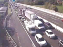 Code sulla A8 tra Castellanza e Legnano per incidente (foto dalla webcam di Autostrade per l'Italia)