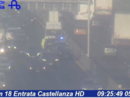 Le immagini dell'incidente viste dalle webcam di Autostrade per l'Italia