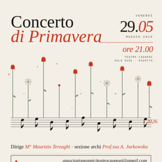Dopo il grande successo del 10 maggio, l'Orchestra Giovanile "Amici Teatro Cagnoni" raddoppia: venerdì 29 maggio il concerto di bis a Vigevano