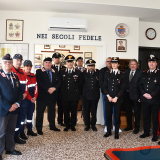 Mortara, il comandante provinciale dei carabinieri in visita alla sezione dell'A.N.C