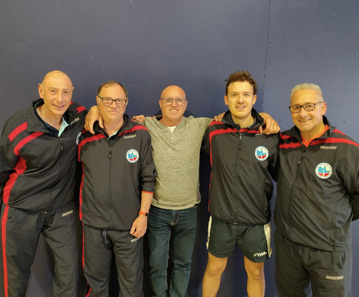 Da sinistra Massimo Zorzoli, Gianni Agosti, Davide Bonacasa, Fabrizio Negri, Davide Tessarin