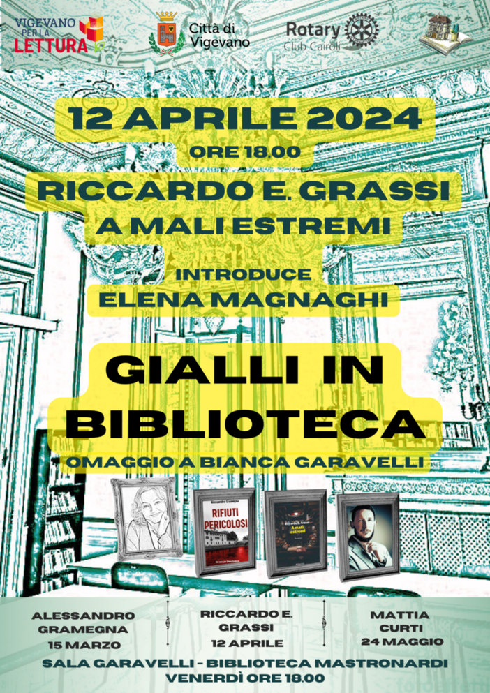 Gialli in biblioteca: omaggio a Bianca Garavelli, secondo appuntamento con Riccardo Grassi