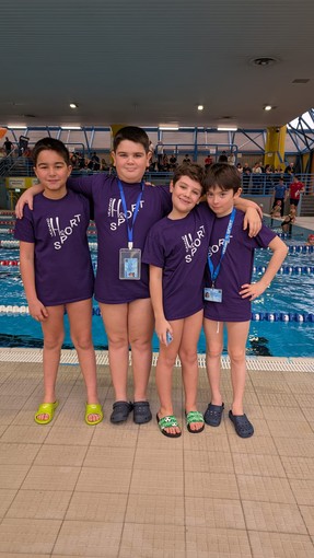 Nella foto: gli atleti dell’H2Sport impegnati nei Regionali di Salvamento