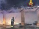 Dorno: incendio in un box di viale Libertà, sul posto due squadre di Vigili del fuoco