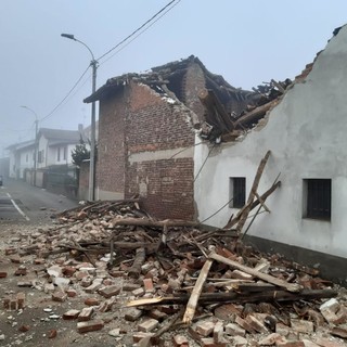 Garlasco: crolla un'abitazione in via San Zeno, strada chiusa e nessun ferito