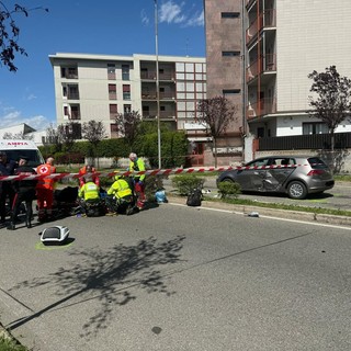 Vigevano: scontro auto-scooter in viale Petrarca, uomo 59enne trasportato in elicottero al Niguarda