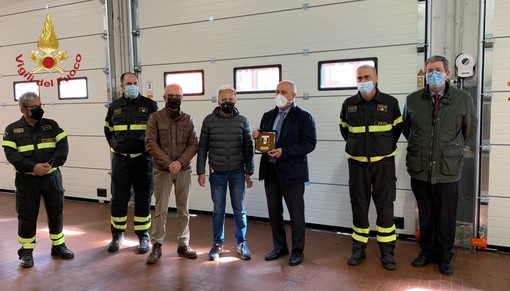 Il nuovo direttore regionale dei Vigili del fuoco Marco Cavriani, in visita al comando di Pavia