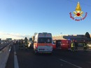 Le immagini dell'incidente stradale avvenuto sull'autostrada A9