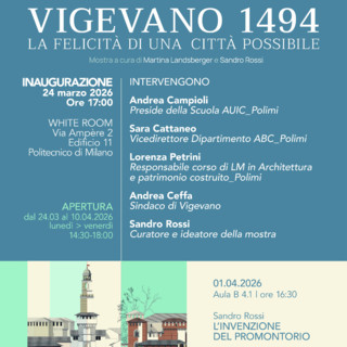 Vigevano protagonista al Politecnico di Milano: la mostra “Vigevano 1494” approda alla Scuola AUIC