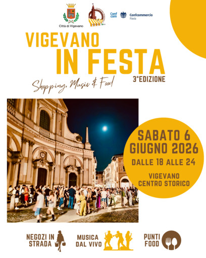 Torna “Vigevano in Festa” tra shopping, musica e buon cibo Torna “Vigevano in Festa” tra shopping, musica e buon cibo