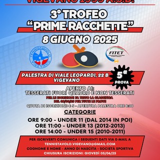 Tennistavolo, torneo “prime racchette”, l’ultima prova la organizzerà il TT Vigevano 1999