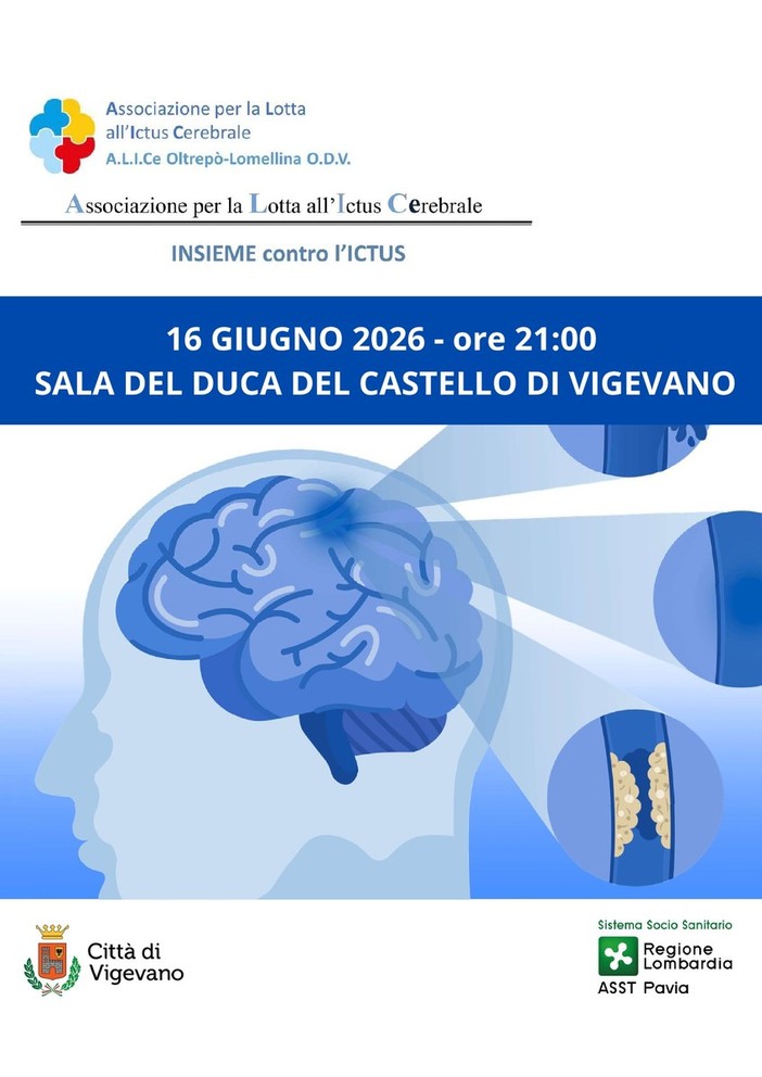 Vigevano, insieme contro l’ictus, incontro pubblico al Castello con l’associazione ALICe Oltrepò-Lomellina Vigevano, insieme contro l’ictus, incontro pubblico al Castello con l’associazione ALICe Oltrepò-Lomellina
