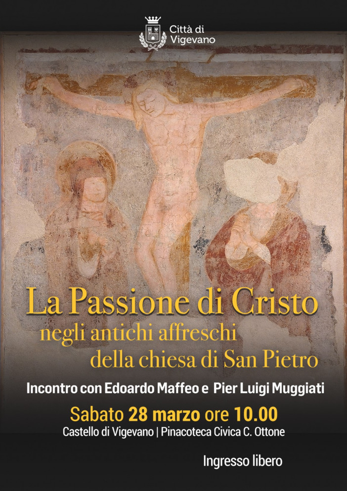 Vigevano, la Passione di Cristo negli antichi affreschi della chiesa di San Pietro. Incontro in pinacoteca