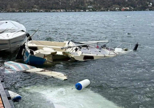 Vento a 90 km/h, 4 imbarcazioni affondano nel lago di Lugano Vento a 90 km/h, 4 imbarcazioni affondano nel lago di Lugano