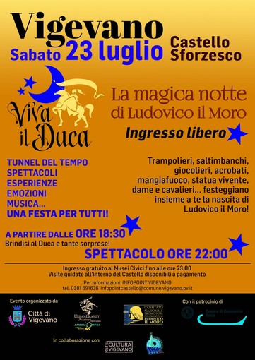 Vigevano: 1° edizione di &quot;Viva il Duca - la magica notte di Ludovico il Moro&quot;