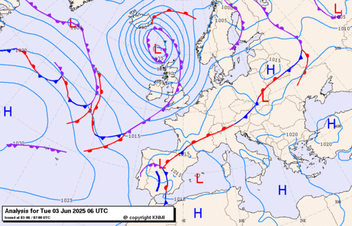 Previsioni meteo per martedì 3, mercoledì 4, giovedì 5 (giugno)