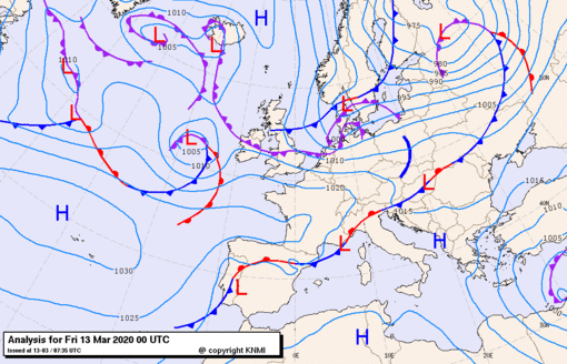Previsioni meteo per venerdì 13, sabato 14, domenica 15 (marzo)