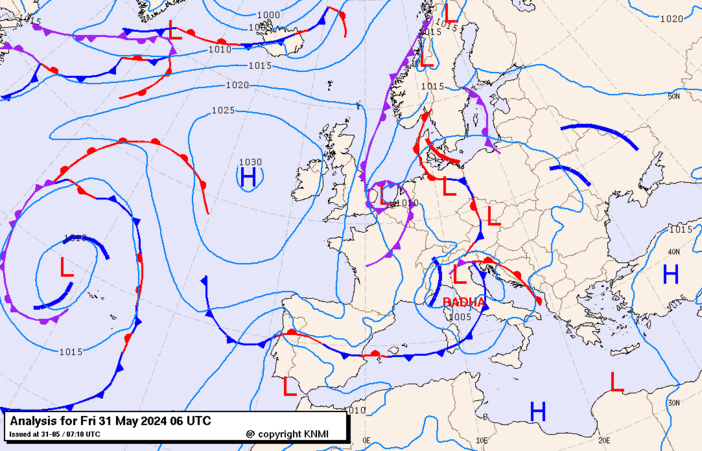 Previsioni meteo per venerdì 31, sabato 1, domenica 2 (maggio-giugno)